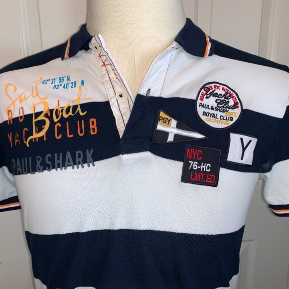 PAUL & SHARK LIMITED EDITION YACHT CLUB POLO SHIRT $175 - Picture 2 of 10
